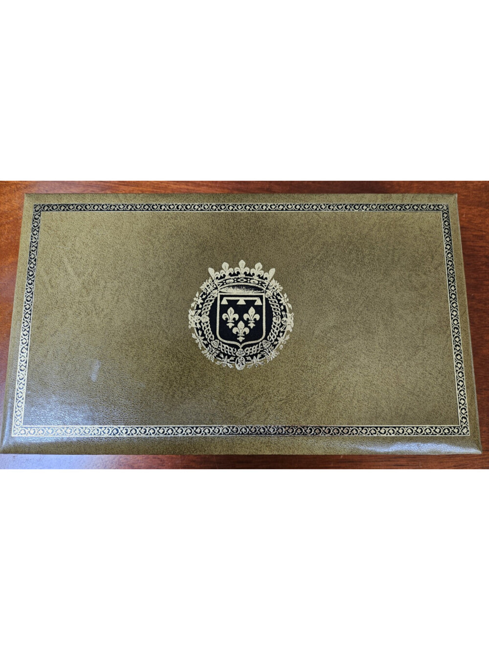 Vintage Swank Men's 1960s Jewelry Box Olive Velvet Lining Made in Sweden